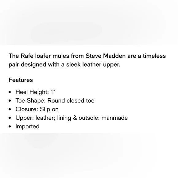 Steve Madden Rafe Slip On Mule Loafer - Picture 3 of 6